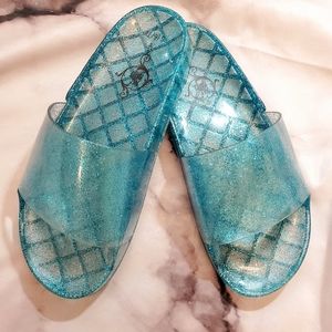 Sole Mates Glitter jelly slides
